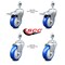 Service Caster 4 Inch Blue Polyurethane Swivel 12mm Stem Caster Total Lock Brake SCC, 2PK SCC-TSTTL20S414-PPUB-BLUE-M1215-2-S2 - alternate 3